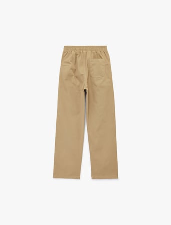 Pamuklu Rahat Kalıp Beli Lastikli Cepli Gabardin Pantolon