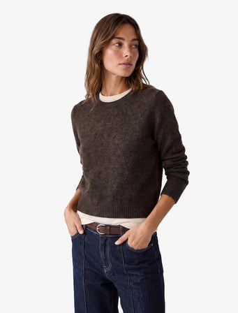 Yün Karışımlı Uzun Kollu Bisiklet Yaka Triko Kazak