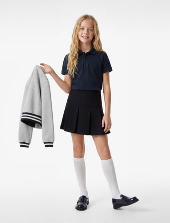 Pamuklu Kısa Kollu Basic Polo Yaka Okul Tişörtü