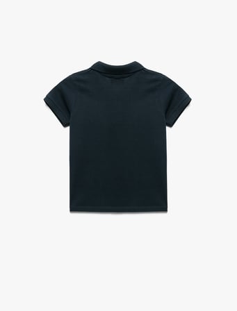 Pamuklu Kısa Kollu Basic Polo Yaka Okul Tişörtü