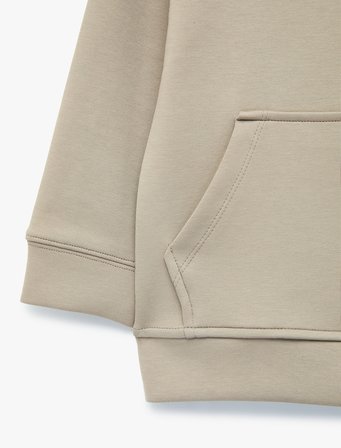 Pamuklu Uzun Kollu Kapşonlu Fermuarlı Sweatshirt