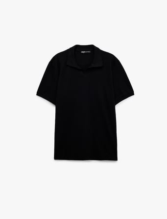 Pamuklu Kısa Kollu Regular Fit Pike Kumaş Polo Yaka Tişört