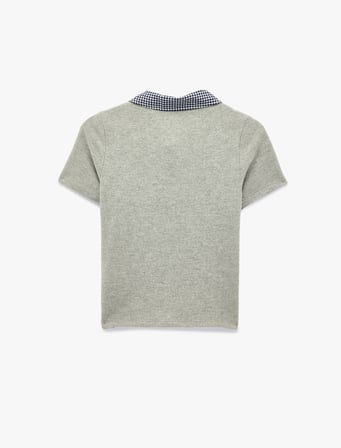 Viskon Karışımlı Slim Fit Kısa Kollu Polo Yaka Tişört