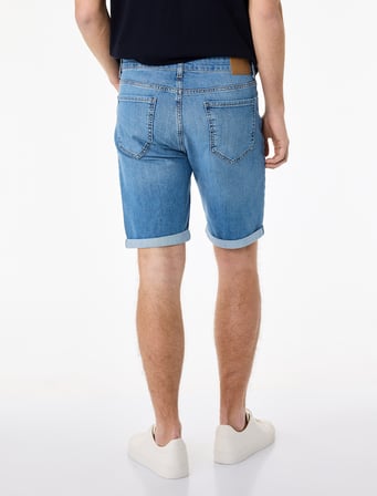 Normal Bel Pamuklu Bermuda Slim Fit Jean Şort