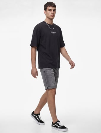 Normal Bel Pamuklu Cepli Bermuda Slim Fit Jean Şort
