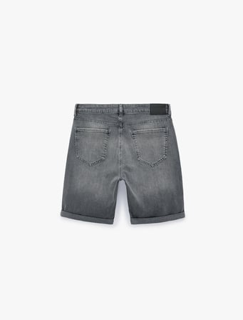 Normal Bel Pamuklu Cepli Bermuda Slim Fit Jean Şort