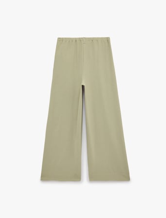 Aerobin Kumaş Loose Fit Cepli Geniş Paça Pantolon