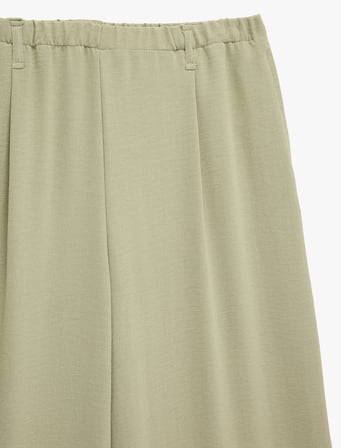 Aerobin Kumaş Loose Fit Cepli Geniş Paça Pantolon