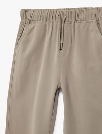 Beli Bağcıklı Viskon Karışımlı Jogger Pantolon