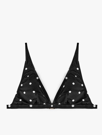 Puantiye Desenli Bralet Bikini Üst