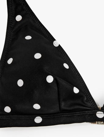 Puantiye Desenli Bralet Bikini Üst