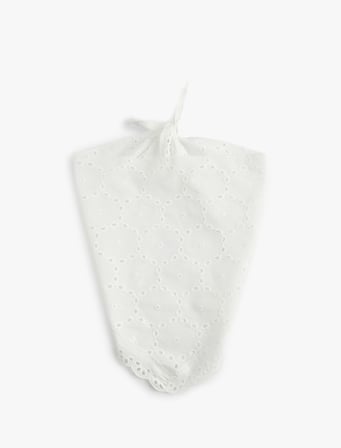 Pamuklu Dantelli Üçgen Bandana