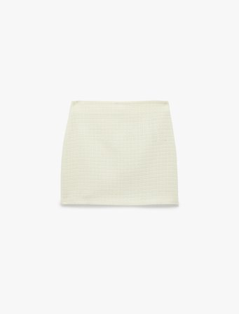 A Kesim Slim Fit Mini Tüvit Etek