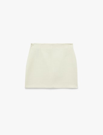 A Kesim Slim Fit Mini Tüvit Etek