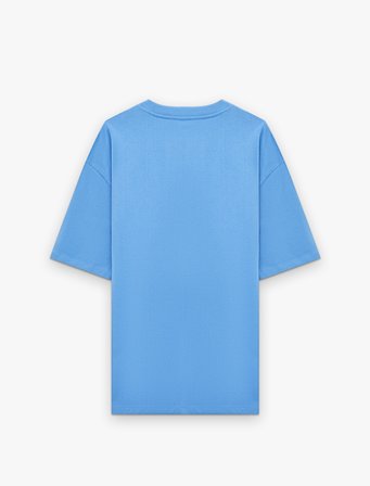Kısa Kollu Pamuklu Tok Kumaş Bisiklet Yaka Oversize Basic Tişört