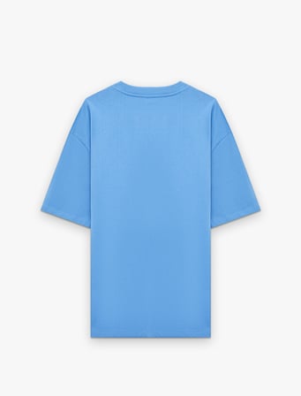 Kısa Kollu Pamuklu Tok Kumaş Bisiklet Yaka Oversize Basic Tişört