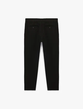 Viskon Karışımlı Cepli Slim Fit Kumaş Pantolon