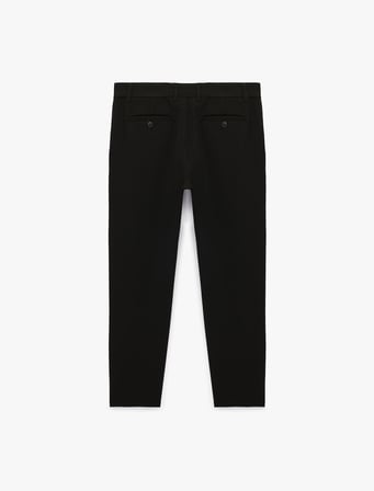 Viskon Karışımlı Cepli Slim Fit Kumaş Pantolon