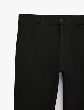 Viskon Karışımlı Cepli Slim Fit Kumaş Pantolon
