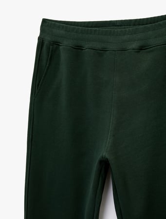 Rahat Kesim Cepli Pamuklu Beli Lastikli Jogger Spor Eşofman Altı