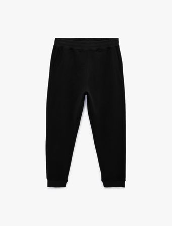 Rahat Kesim Cepli Pamuklu Beli Lastikli Jogger Spor Eşofman Altı