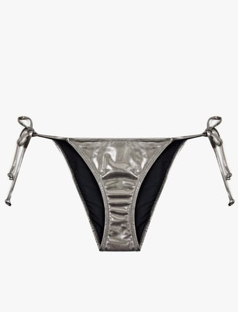 Yanları Bağlamalı İpli Parlak Bikini Altı