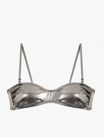 Çıkarılabilir Askılı Bandeau Straplez Bikini Üstü