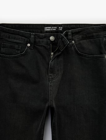 Normal Bel Pamuklu Straight Fit Jean Pantolon - Mark Jean