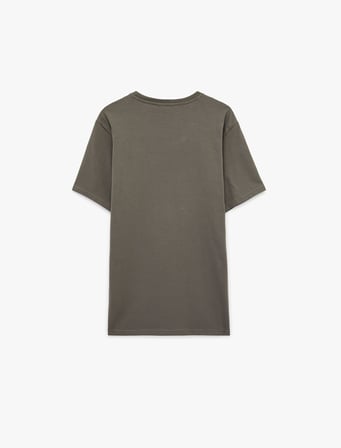 Kısa Kollu Pamuklu Bisiklet Yaka Basic Slim Fit Tişört