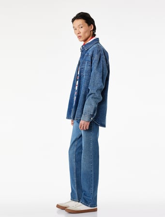Standart Bel Normal Bel Düz Paça Denim Pantolon - Mark Straight Jeans