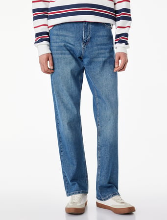 Standart Bel Normal Bel Düz Paça Denim Pantolon - Mark Straight Jeans