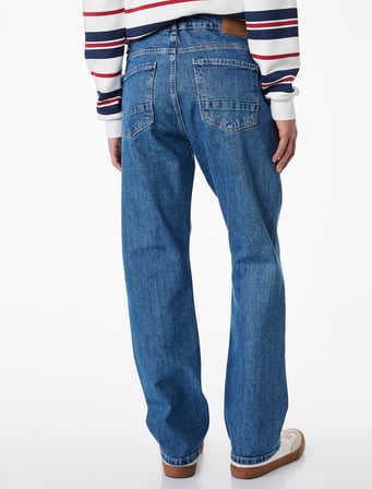 Standart Bel Normal Bel Düz Paça Denim Pantolon - Mark Straight Jeans