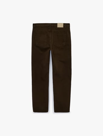 Pamuklu Normal Bel Cepli Vintage Straight Fit Jean Pantolon