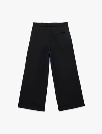 Beli Lastikli Cepli Geniş Paça Pantolon