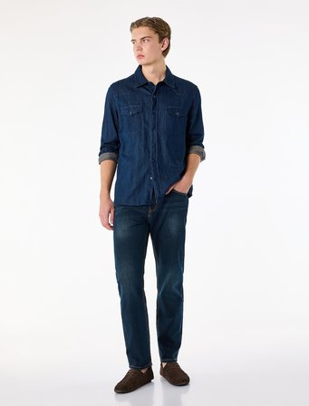 Regular Fit Normal Bel Cepli Pamuklu Tapered Jean Pantolon - Joe Jean