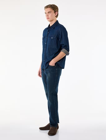 Regular Fit Normal Bel Cepli Pamuklu Tapered Jean Pantolon - Joe Jean