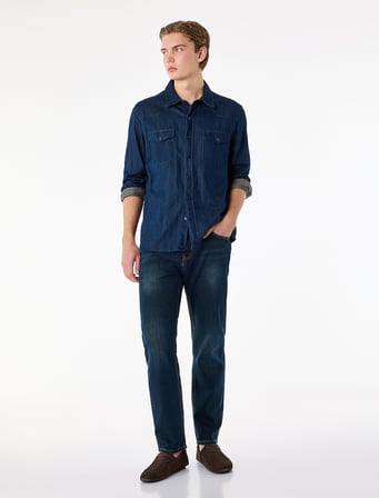Regular Fit Normal Bel Cepli Pamuklu Tapered Jean Pantolon - Joe Jean