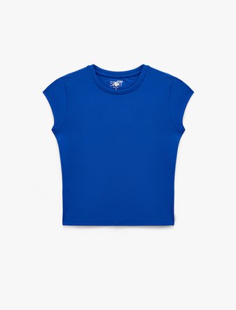 Basic Kısa Kollu Bisiklet Yaka Spor Tişört