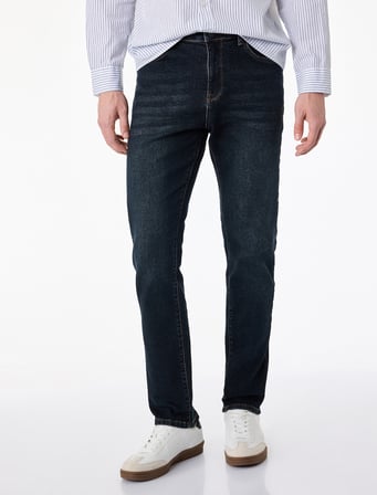Normal Bel Pamuklu Slim Fit Jean Pantolon - Brad Jean
