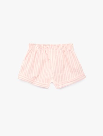 Pamuklu Rahat Kalıp Poplin Çizgili Şort Pijama Altı