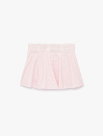 Yüksek Bel Pötikareli İnterlok Mini Spor Şort Etek