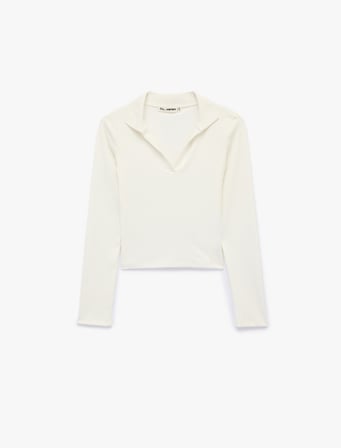 Kaşkorse Uzun Kollu Slim Fit Polo Yaka Tişört