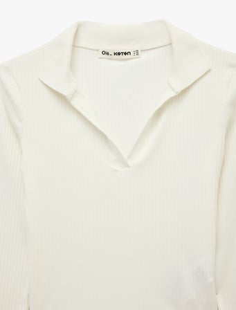 Kaşkorse Uzun Kollu Slim Fit Polo Yaka Tişört