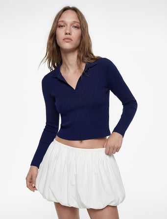 Kaşkorse Uzun Kollu Slim Fit Polo Yaka Tişört