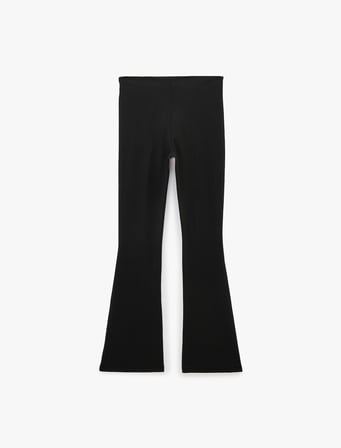 Bürümcük Kumaş Slim Fit İspanyol Paça Tayt Pantolon