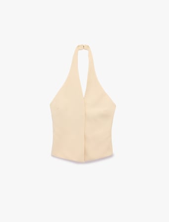 Kolsuz Halter Yaka Bluz