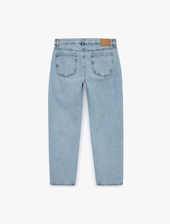 Pamuklu Normal Bel Vintage Straight Fit Jean Pantolon