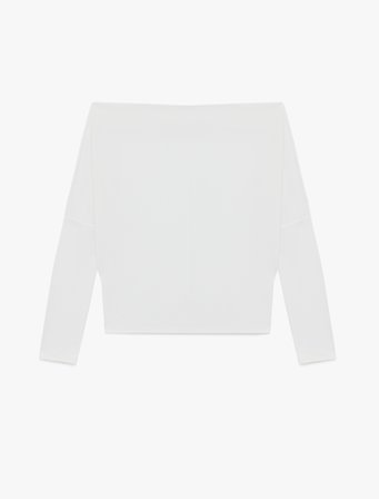 Slim Fit Kayık Yaka Uzun Kollu Tişört