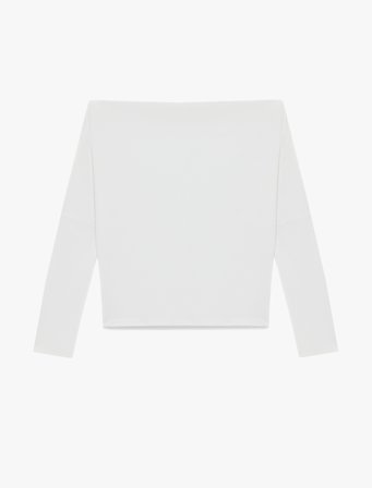 Slim Fit Kayık Yaka Uzun Kollu Tişört