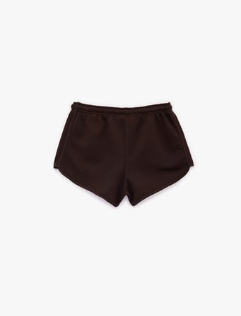 Slim Fit Beli Bağcıklı Biyeli Mini Şort